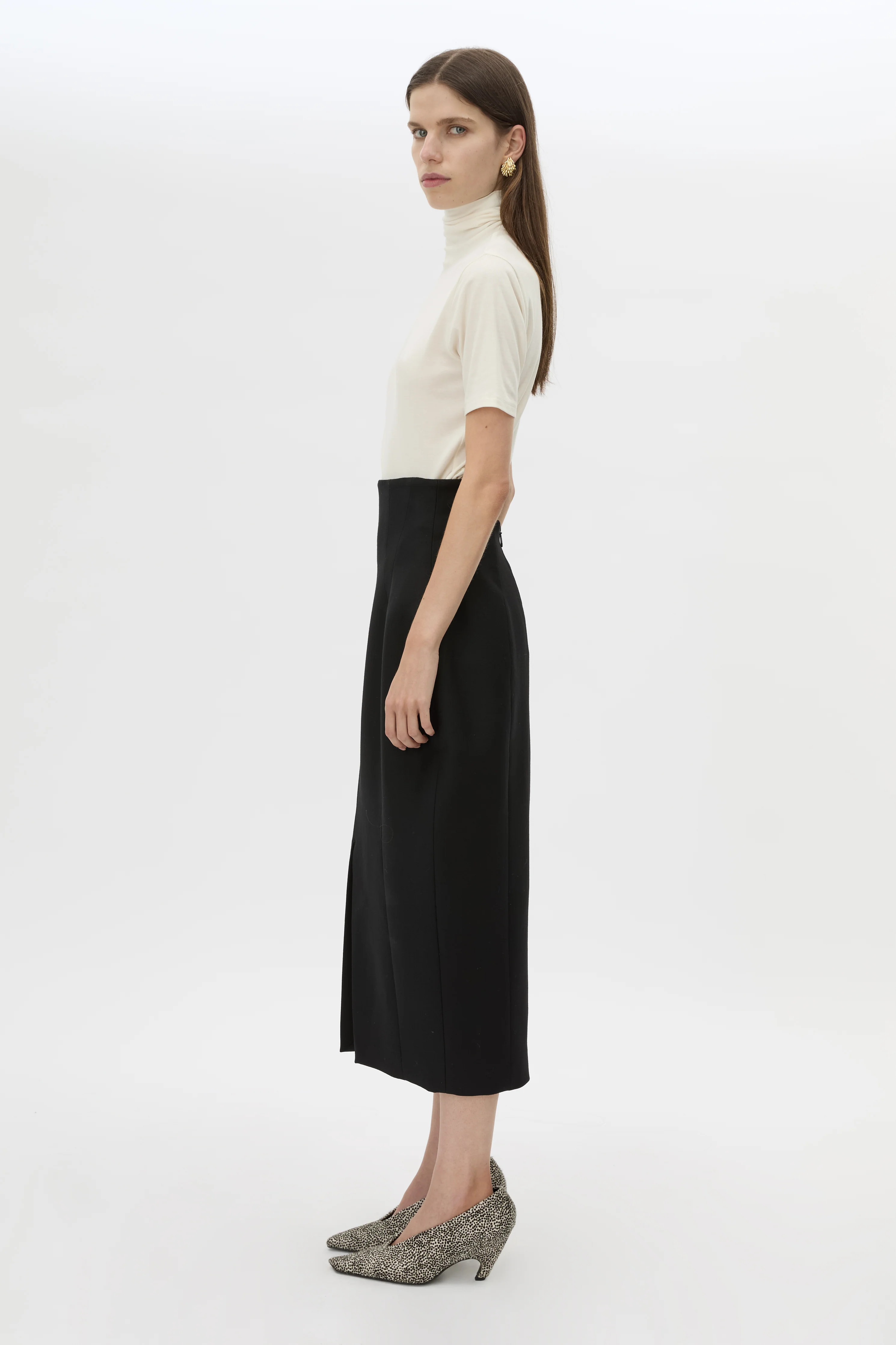 Caius High Corset Waist Midi Skirt - Image 5