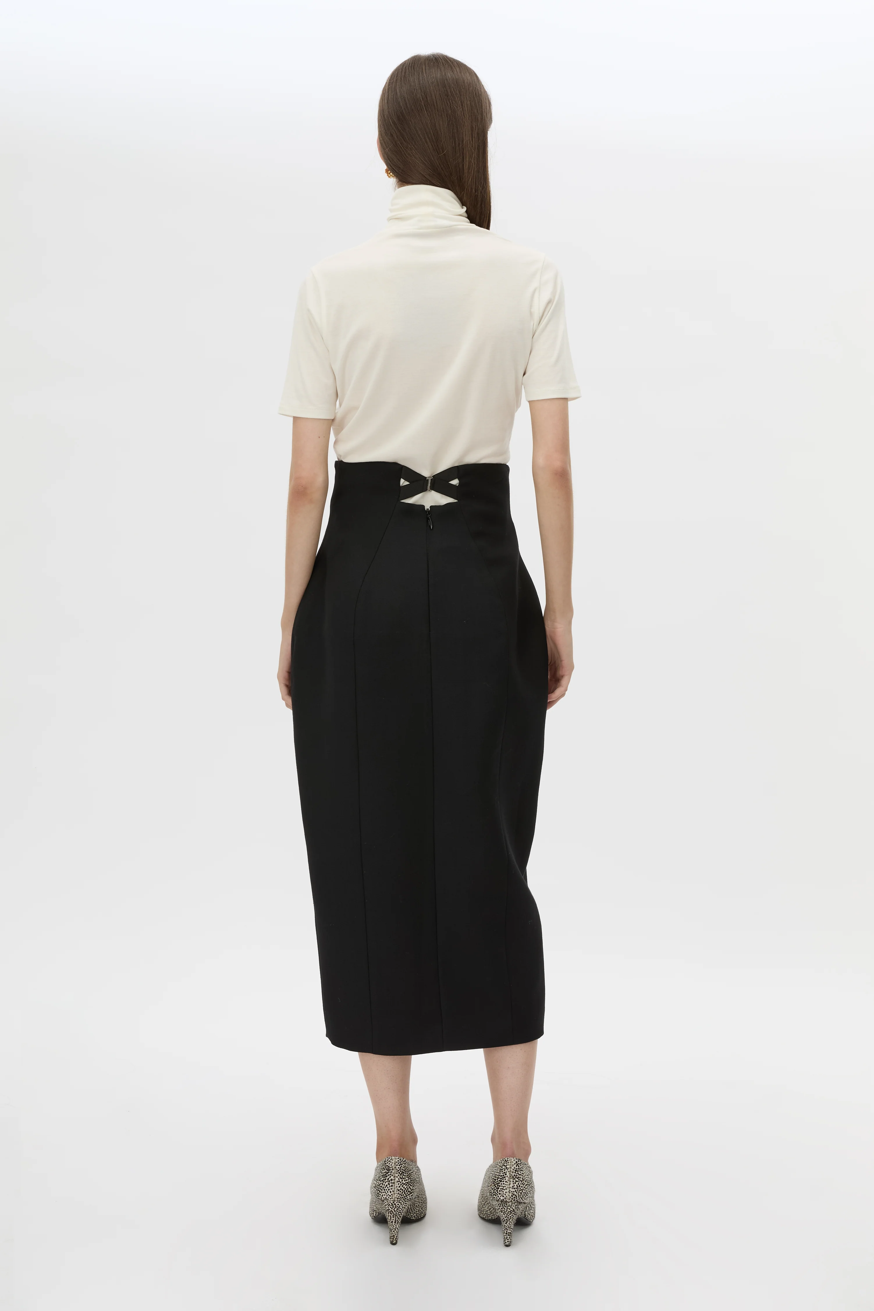 Caius High Corset Waist Midi Skirt - Image 6