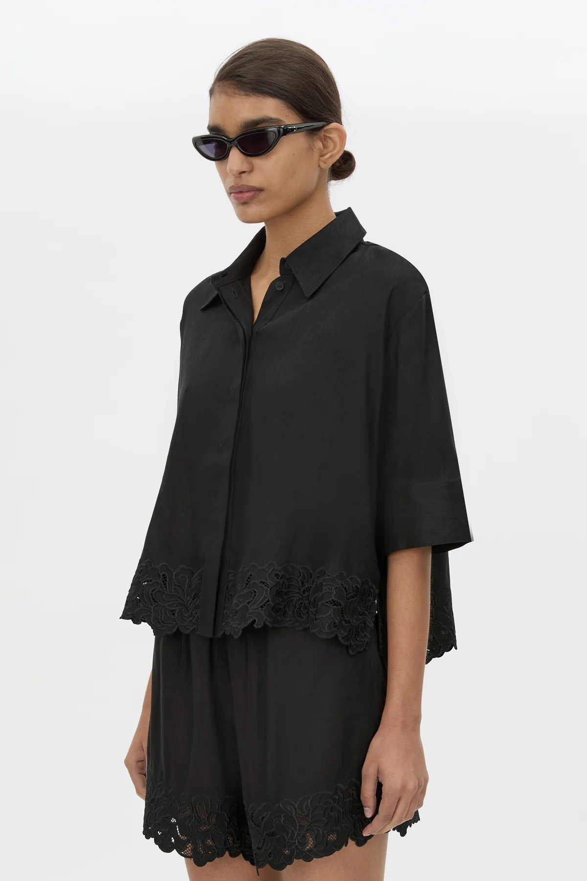 Chara Embroidered Cropped Shirt - Image 3