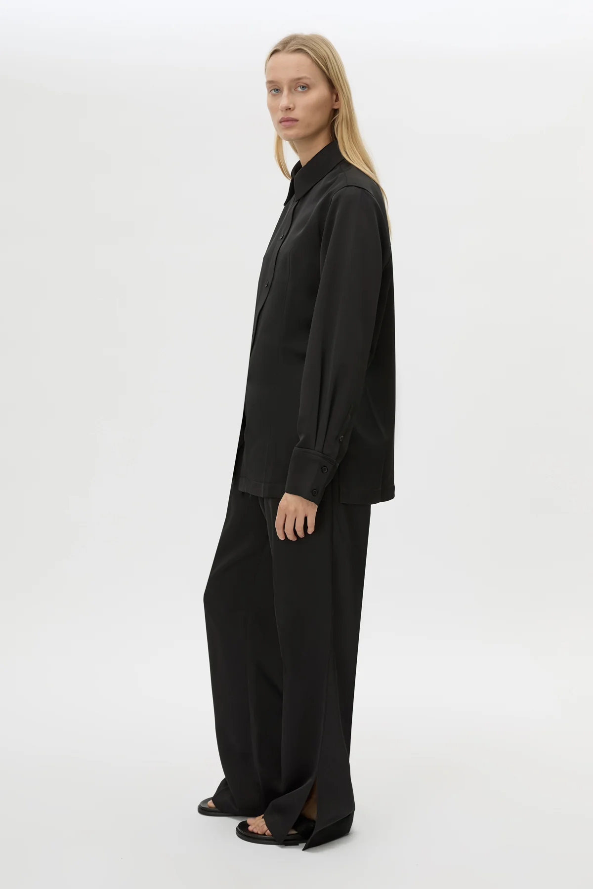 Ground Satin Long Sleeve Shirt - Image 3