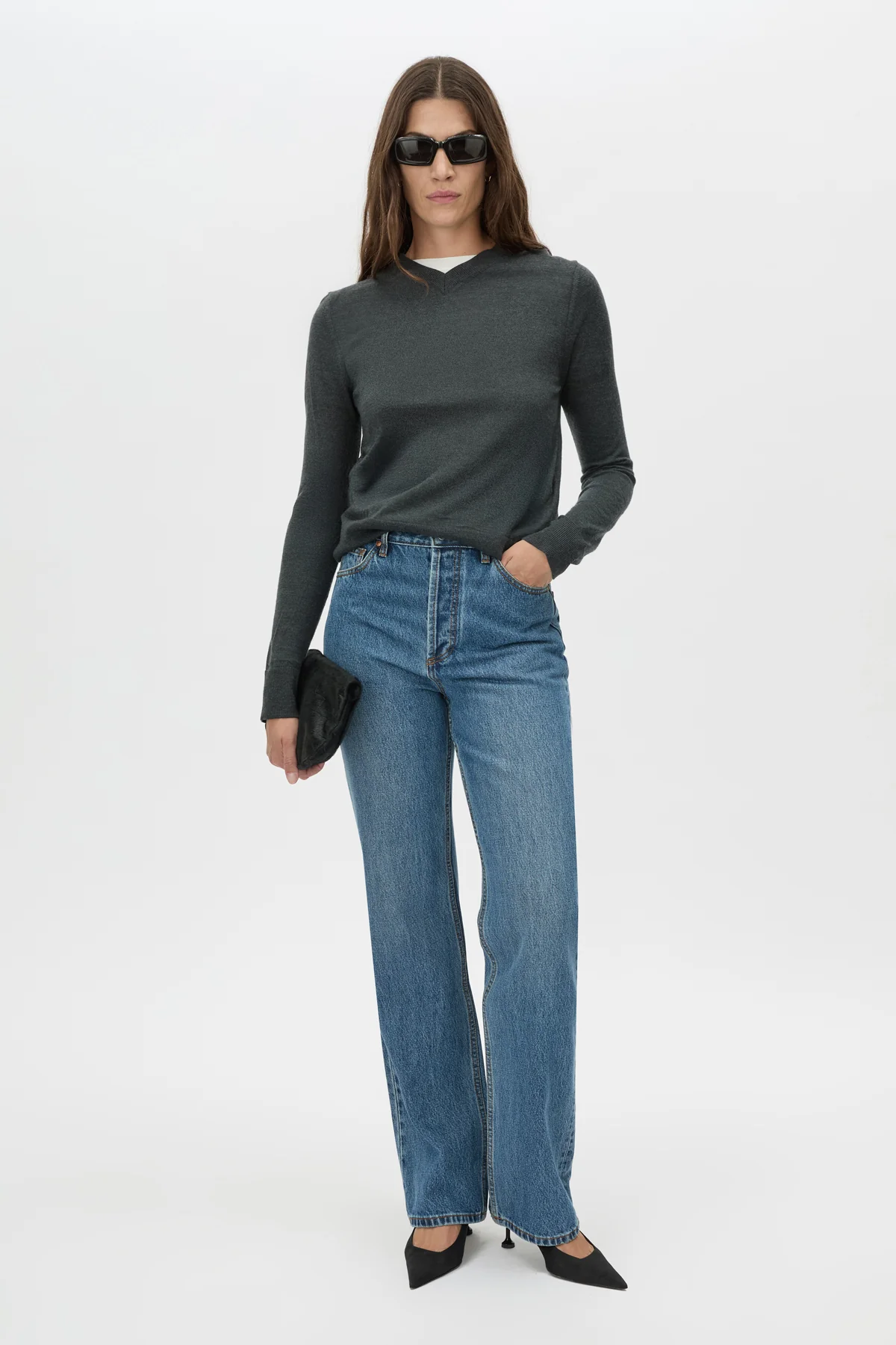 Leona Knit V Neck Sweater