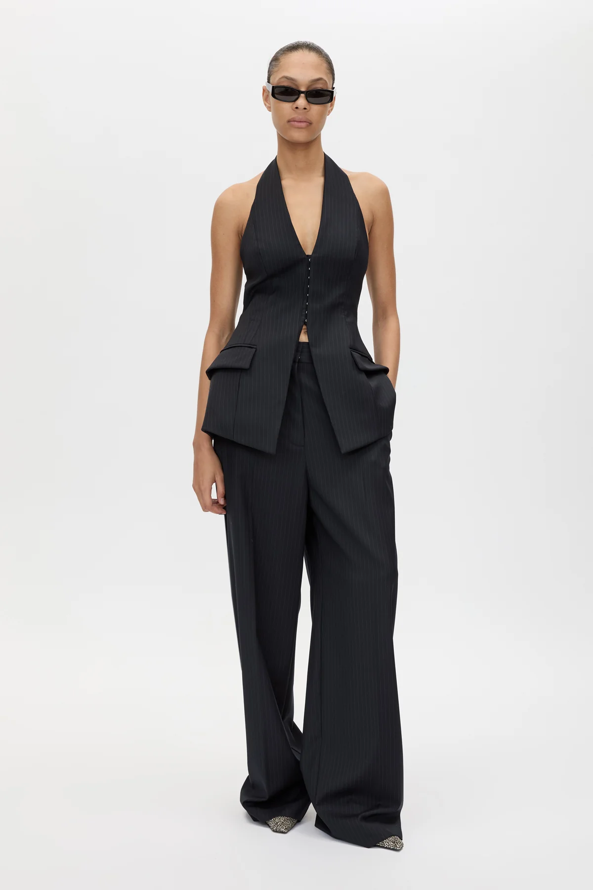 Orban Mid Rise Wide Leg Pant