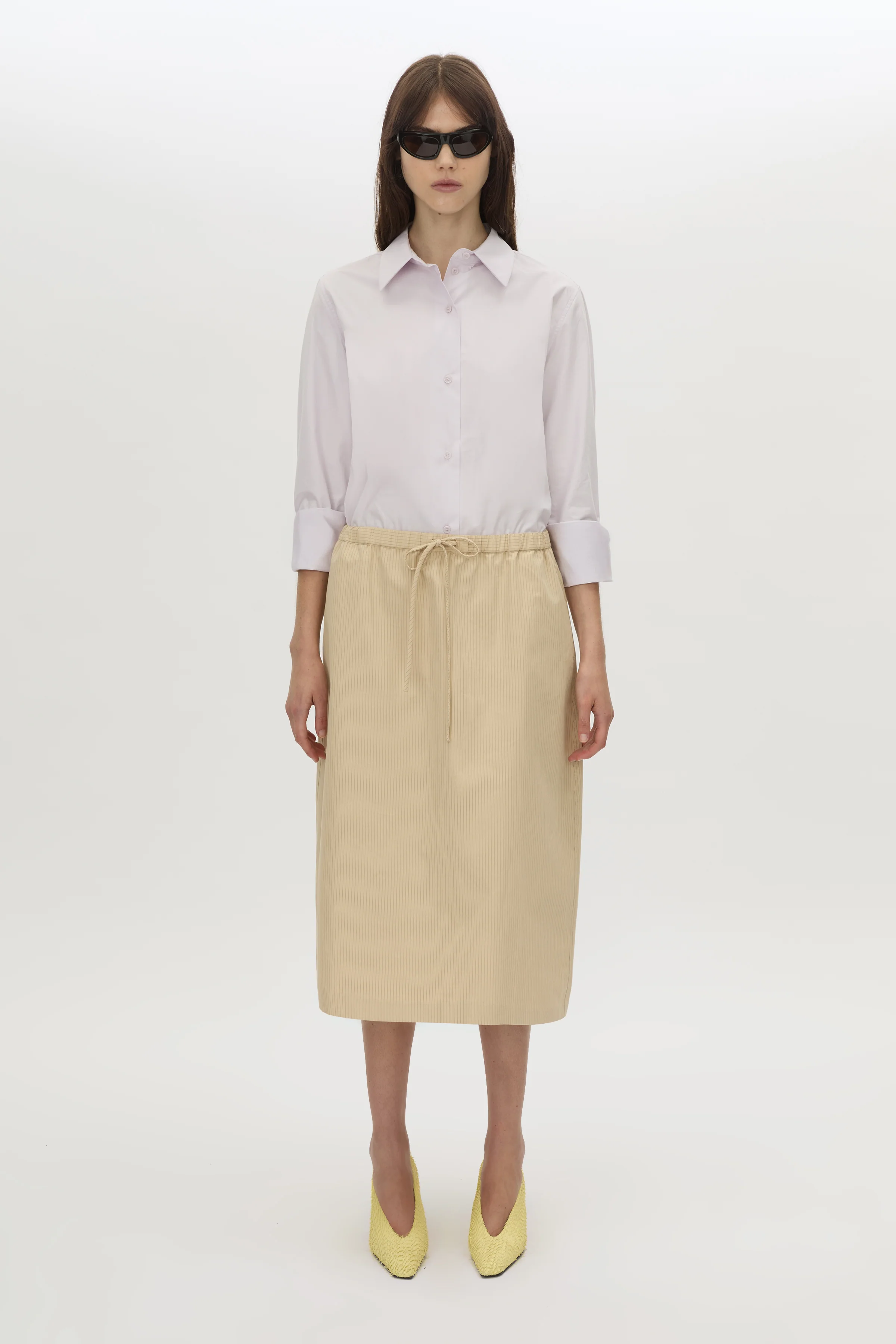 Oren Stripe Midi Skirt