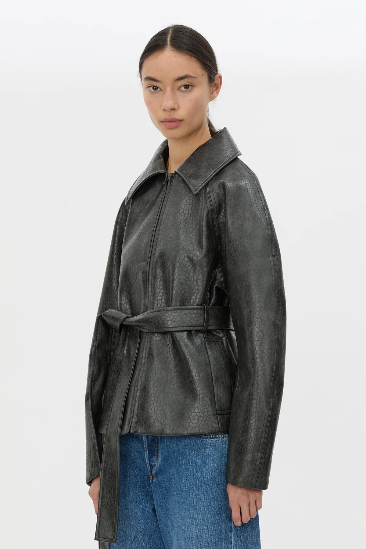 Oreno Croc Belted Jacket - Image 2