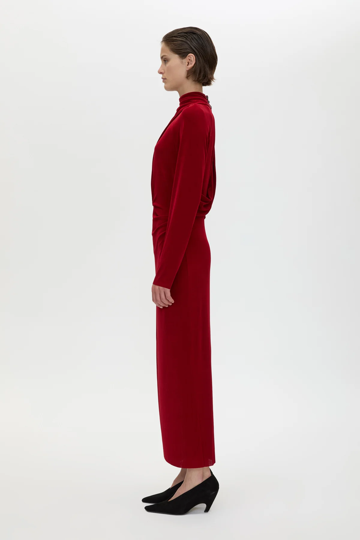 Ravine Draped Sleeve Dress - Image 4