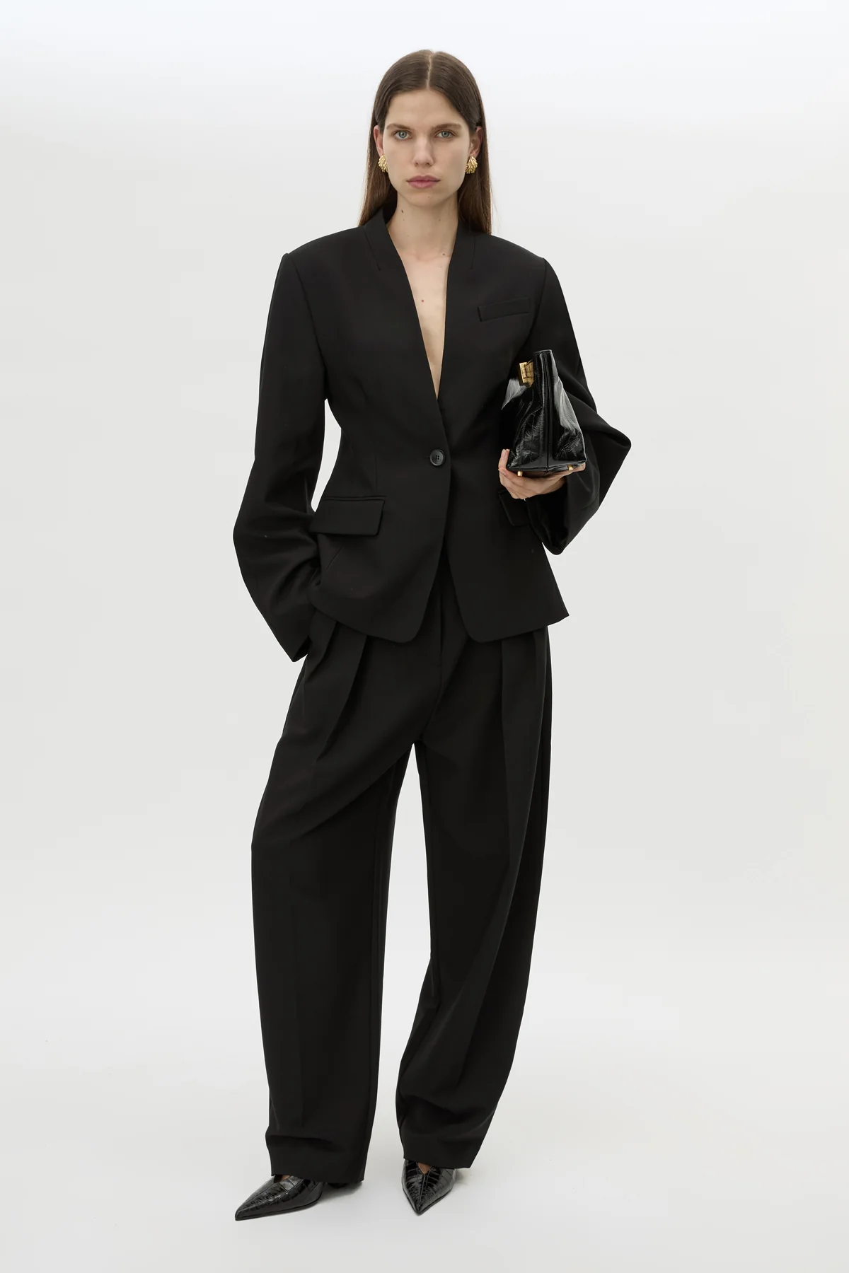 Tala Fitted Collarless Blazer