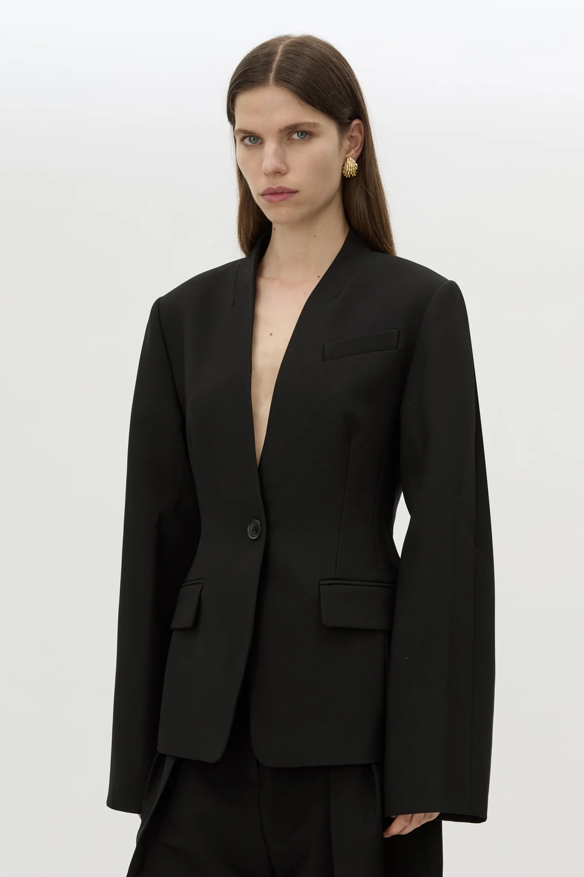 Tala Fitted Collarless Blazer - Image 2