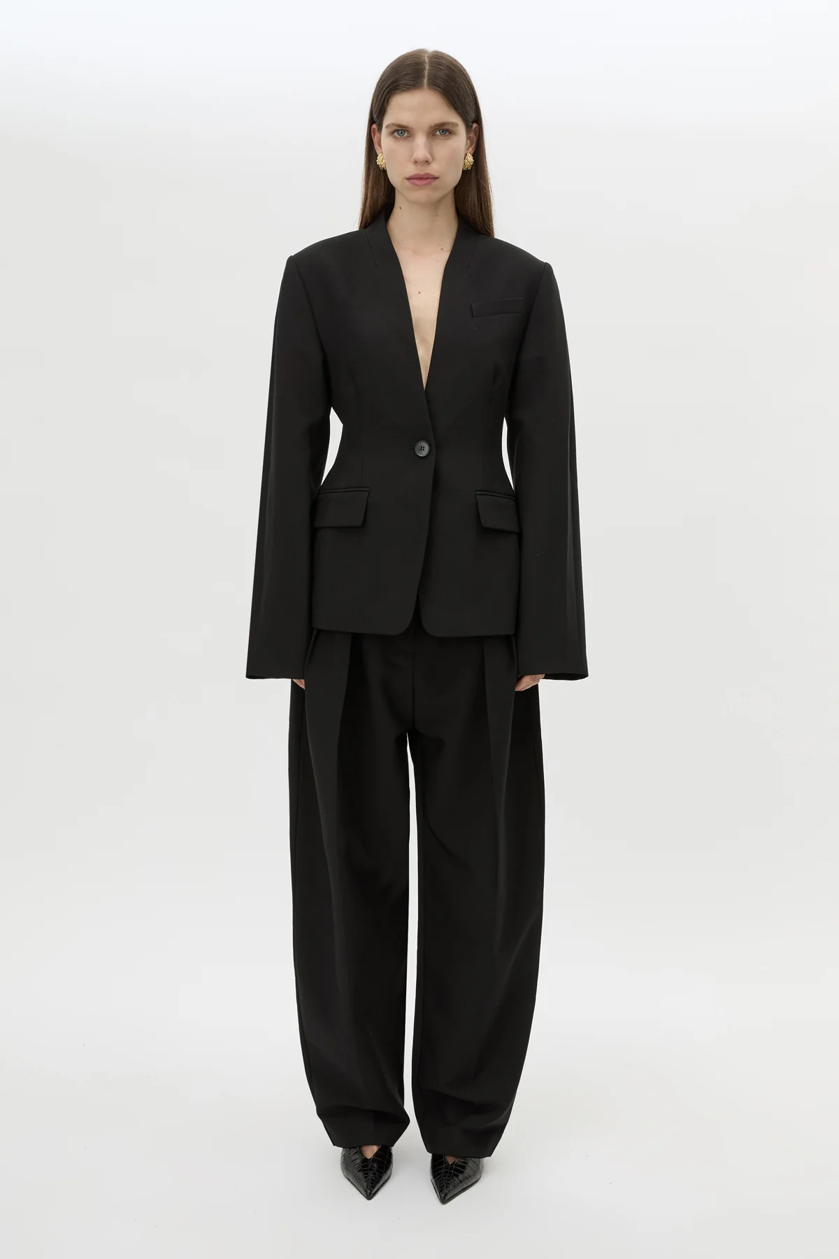 Tala Fitted Collarless Blazer - Image 4